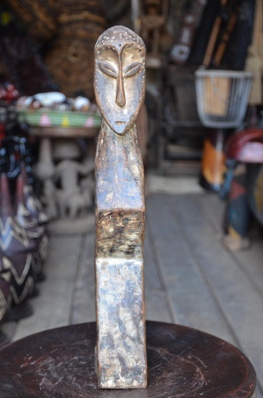 Authentic Lega Abstract Figure | Minimalist Tribal Art | Wood Sculpture