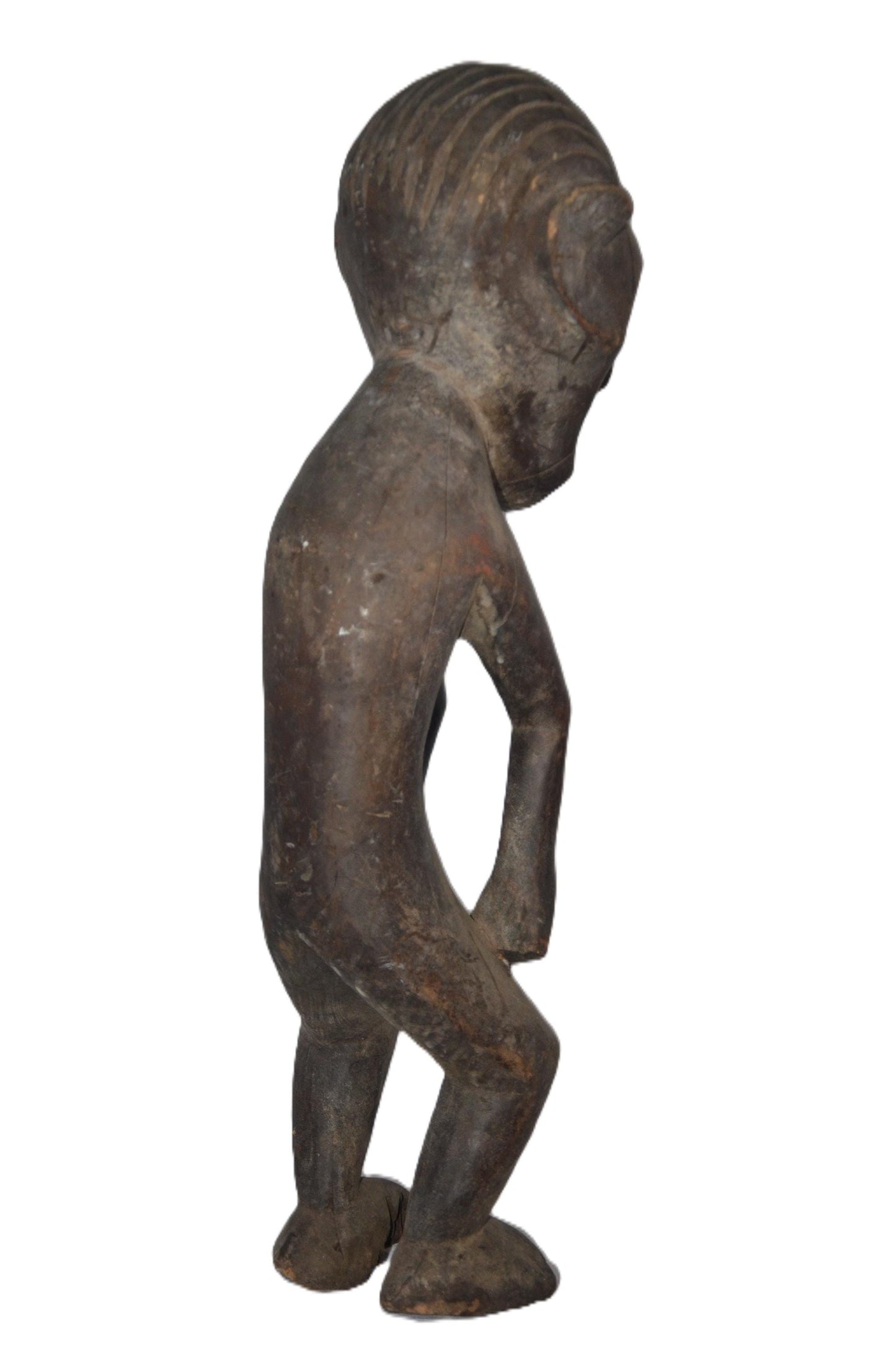 Motoko Statue – African Tribal Figure, Handcarved Wooden Art Decor