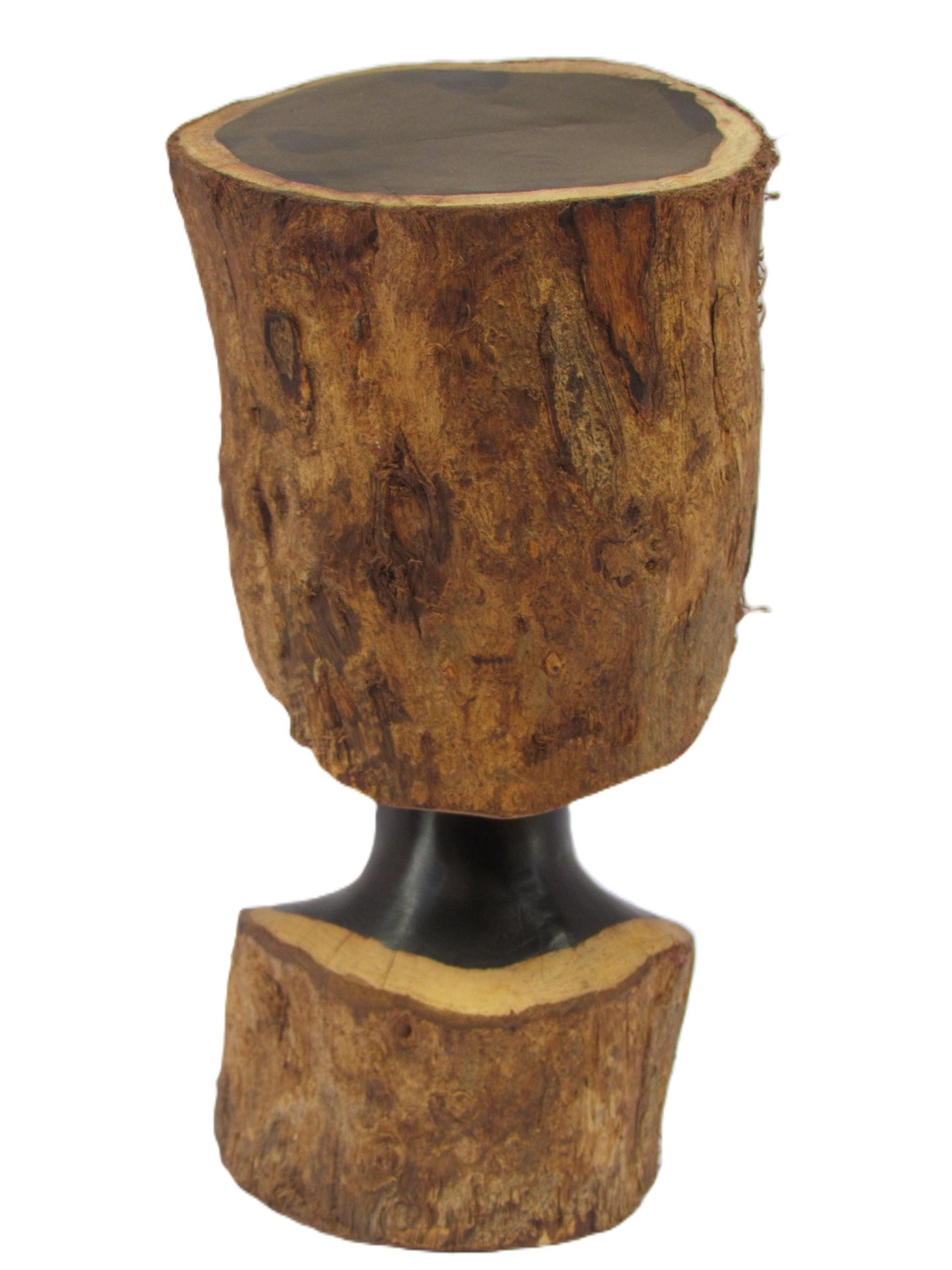 Sculpture africaine en ébène bicolore de Tanzanie.