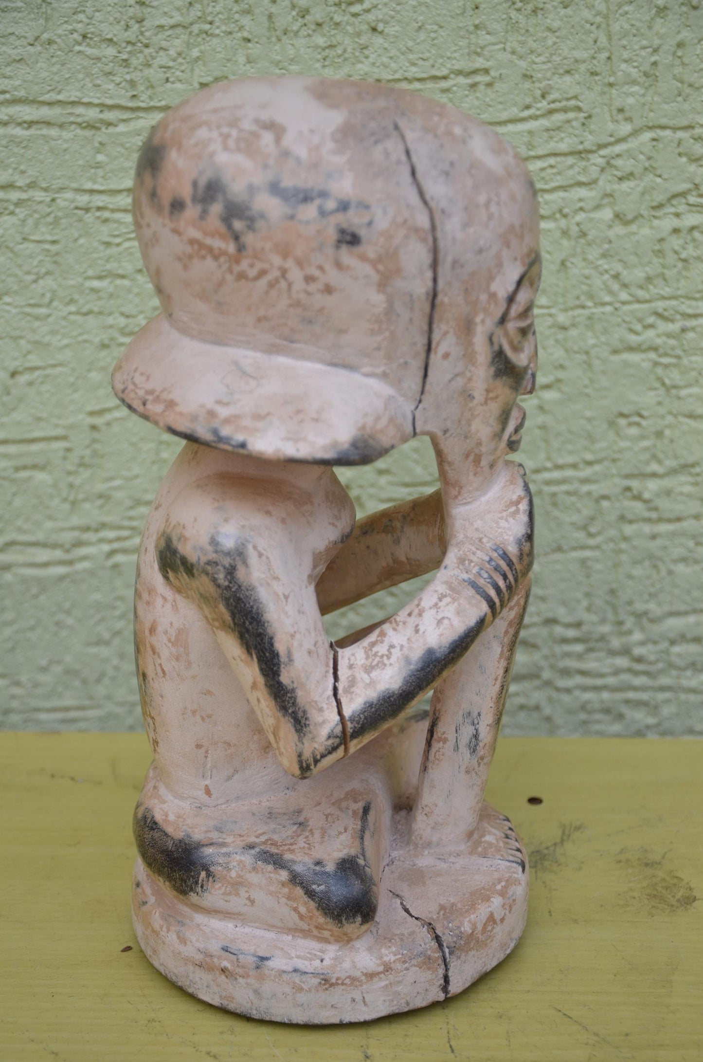 Kwele Thinker Wooden Figure | Congo Tribal Art