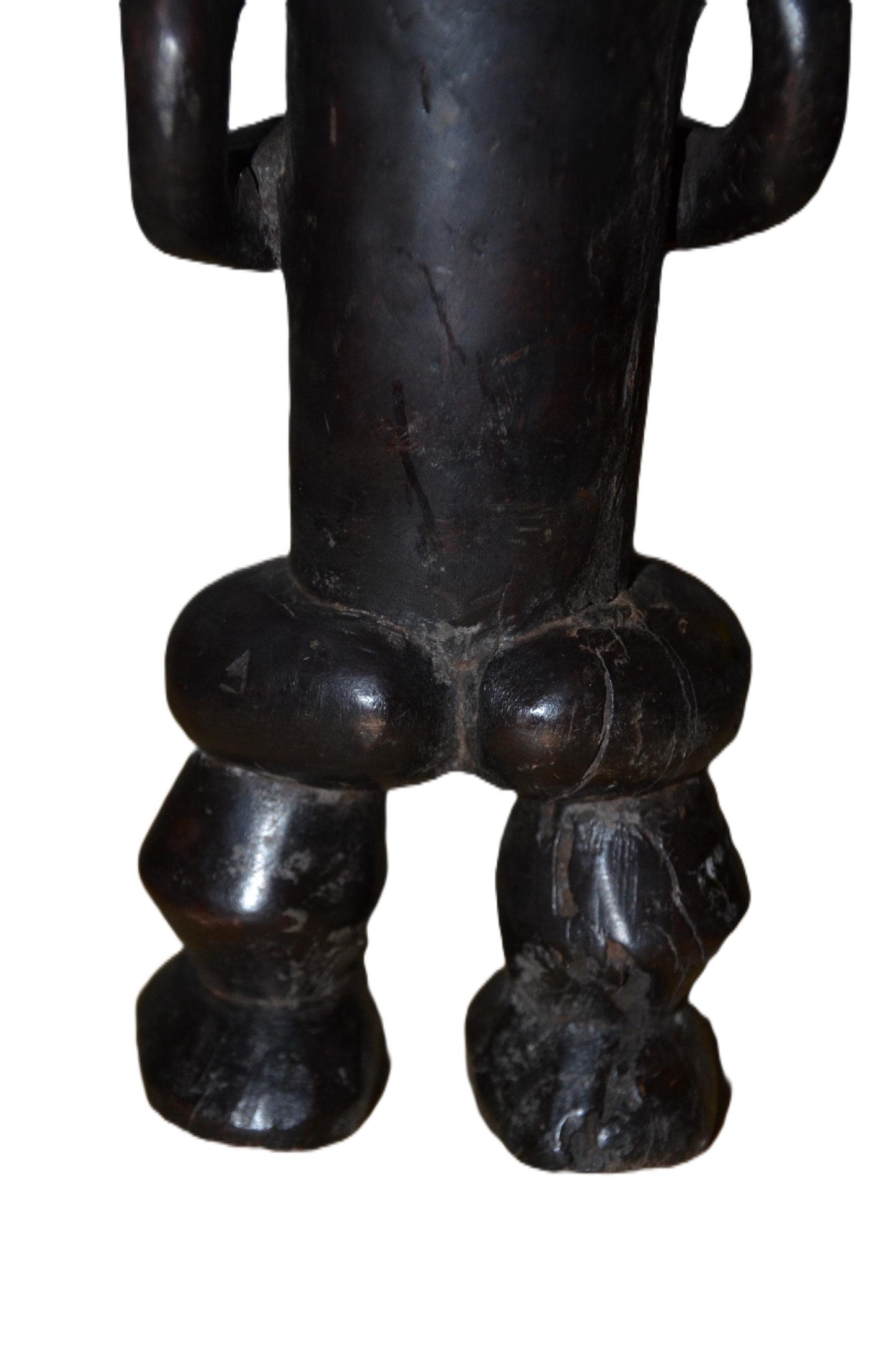 Authentic Ndekese Statue | Tribal Figure with Earrings | African Wood Art