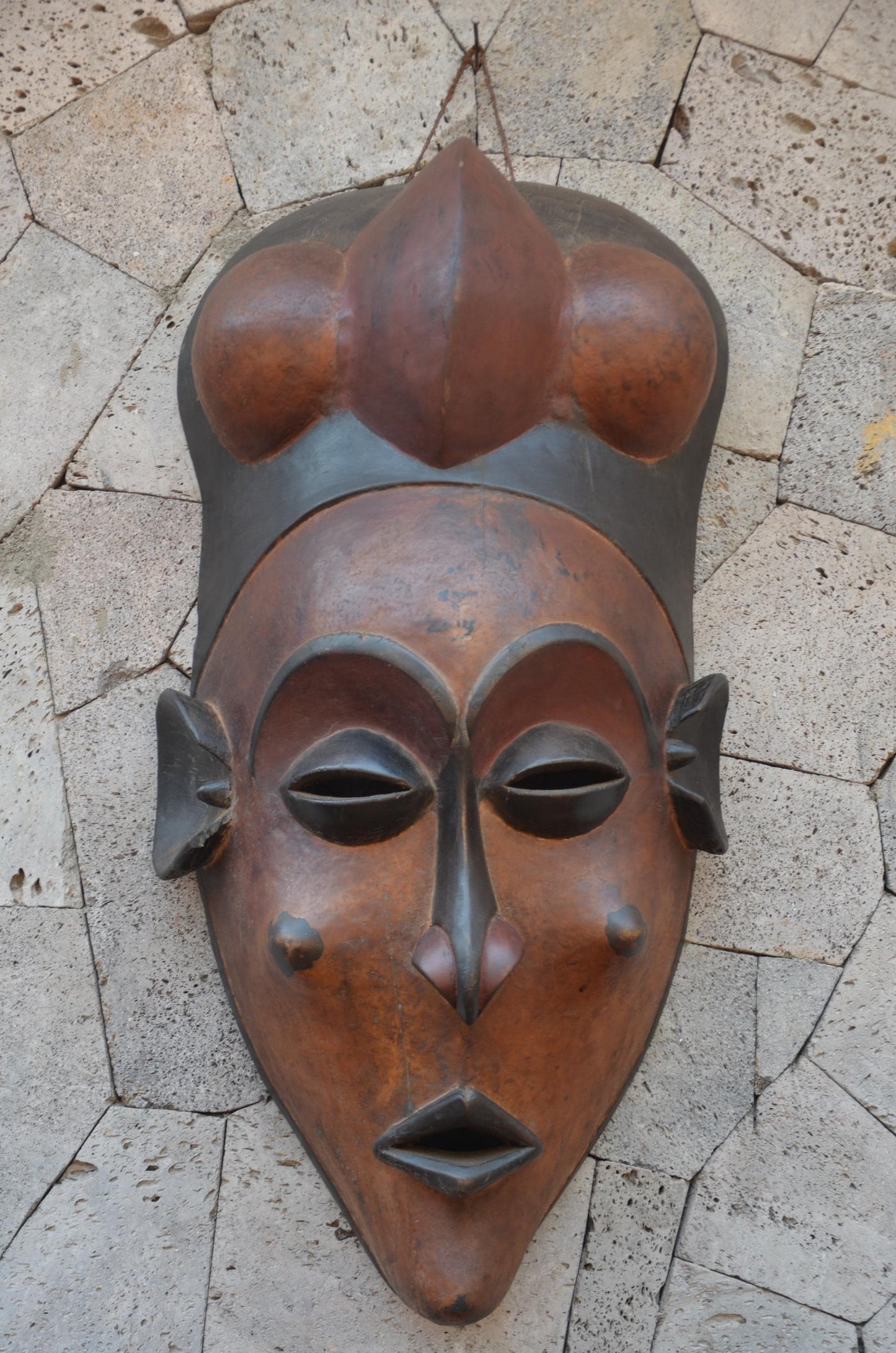 Authentic Guro-Style Mask | Large Ivorian Tribal Wall Art