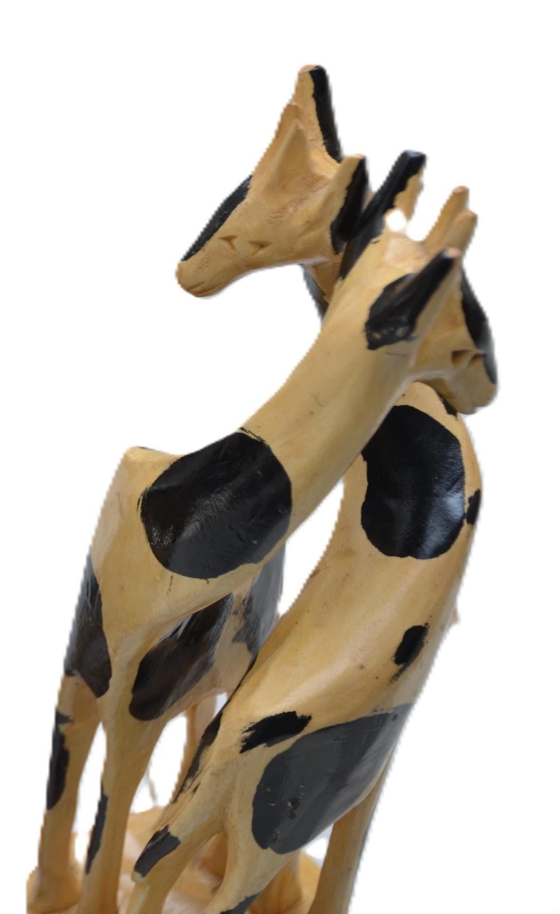 Decorating Giraffes – Hand-Carved Wooden African Sculpture