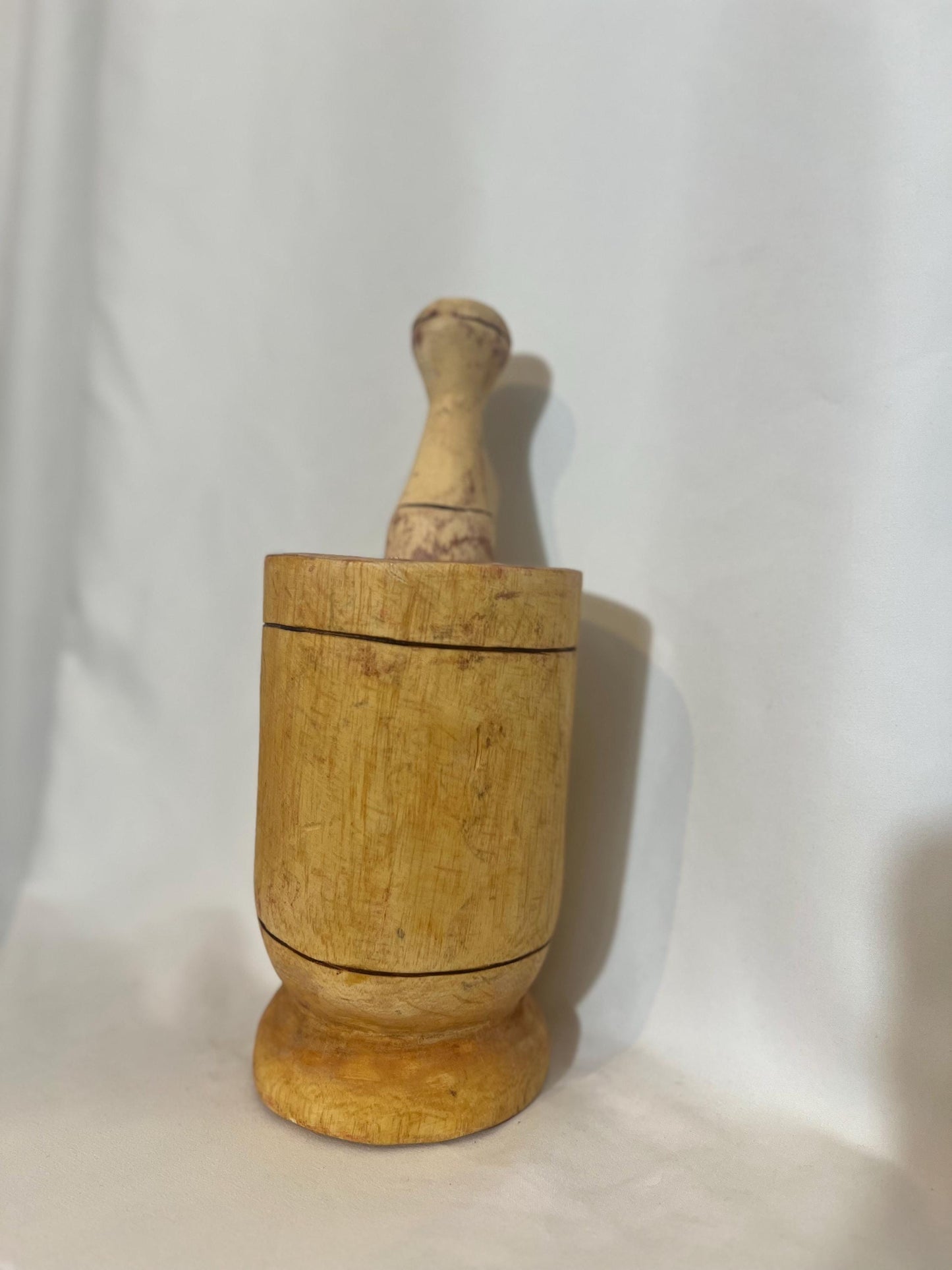 Hand Turned Wooden Mortar and Pestle Set Traditional African Spice Grinder Bowl Rustic Kitchen Decor Housewarming Gift Herb Crusher