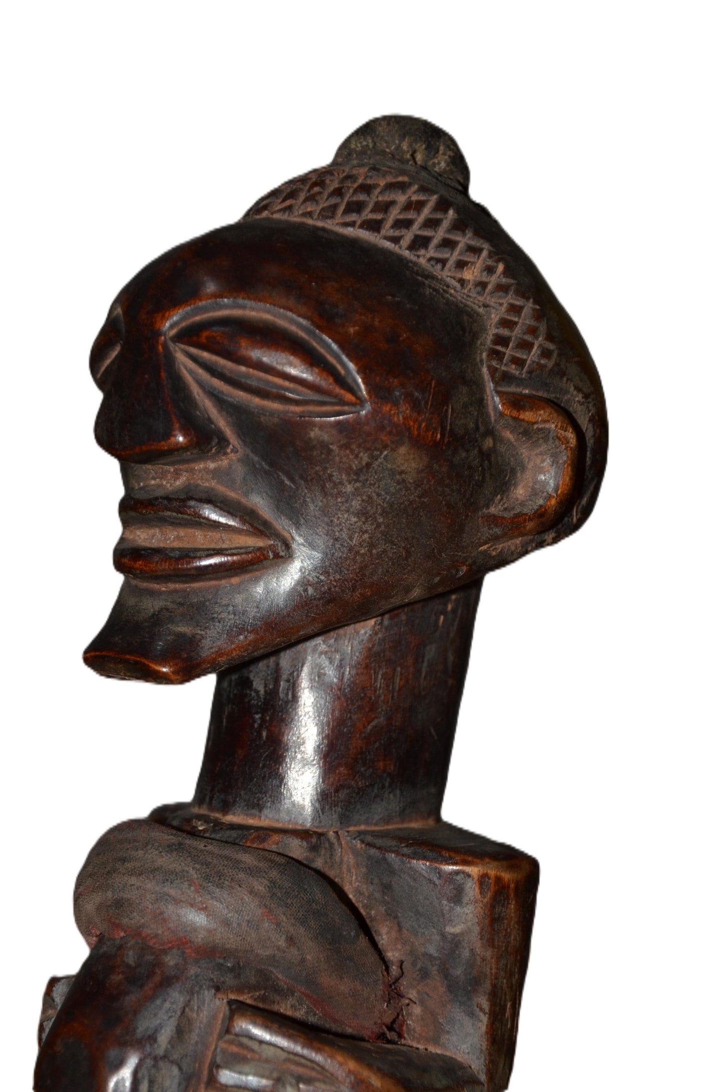 Authentic Suku Statue | Congolese Tribal Art | Hand-Carved Wood Sculpture