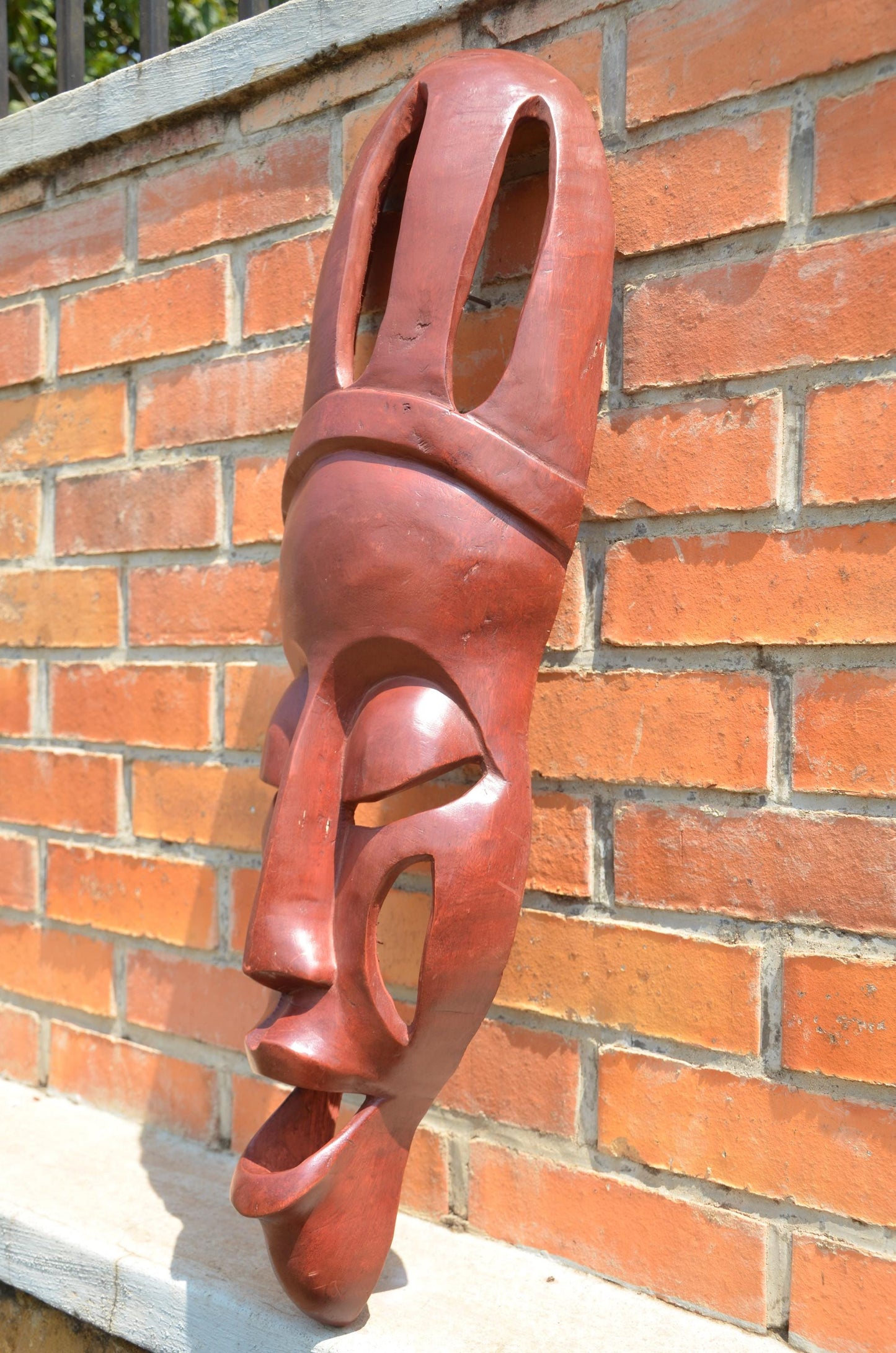 Authentic Rwandan Decorative Wall Mask | East African Art