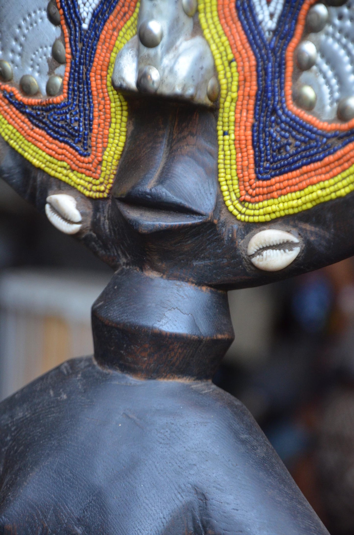 Namji Beaded Statues | King and Queen Set | Authentic African Tribal Art