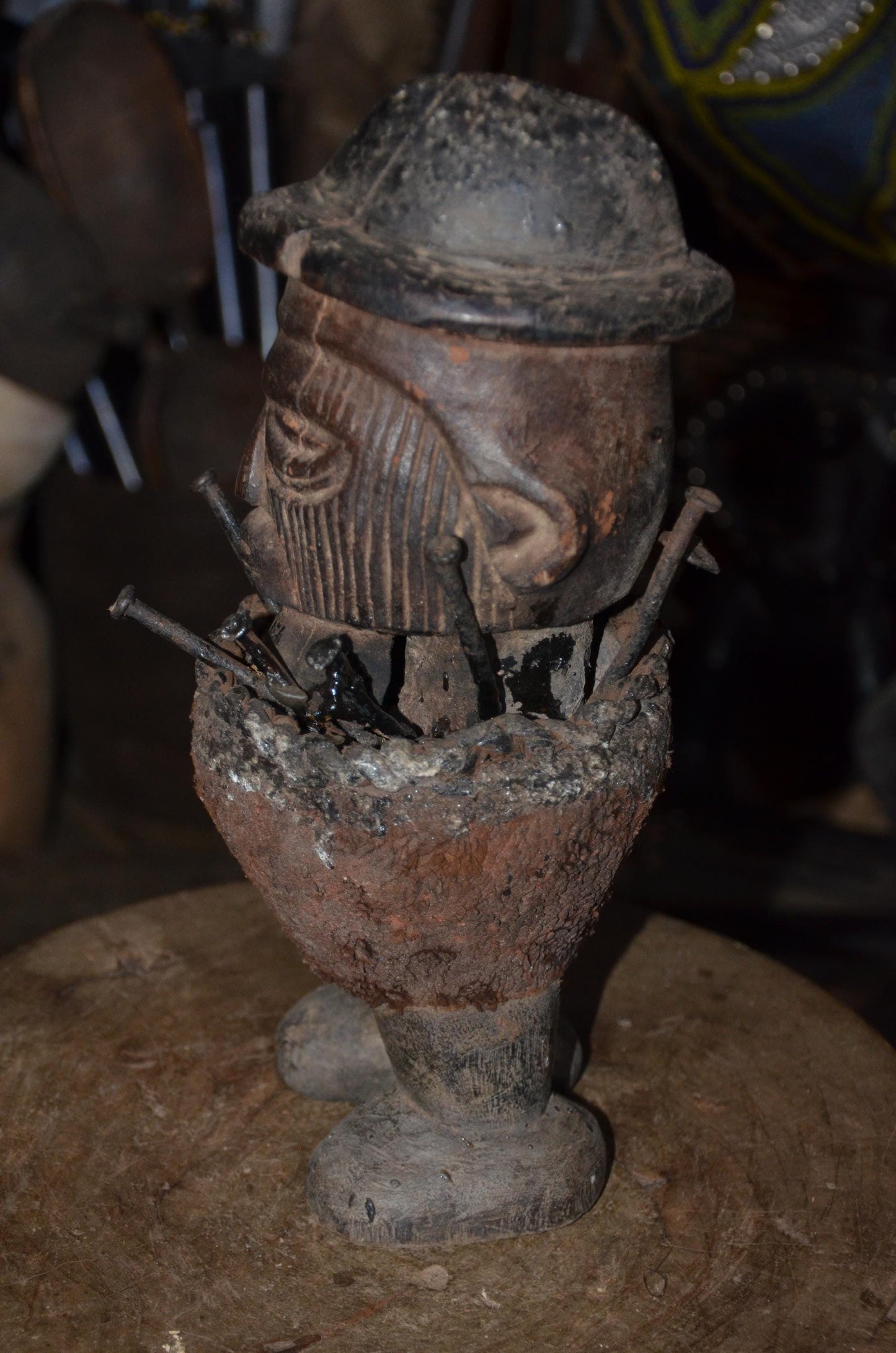 Kongo Nkisi Nkondi | Authentic Nail Fetish Statue | Congolese Spiritual Art