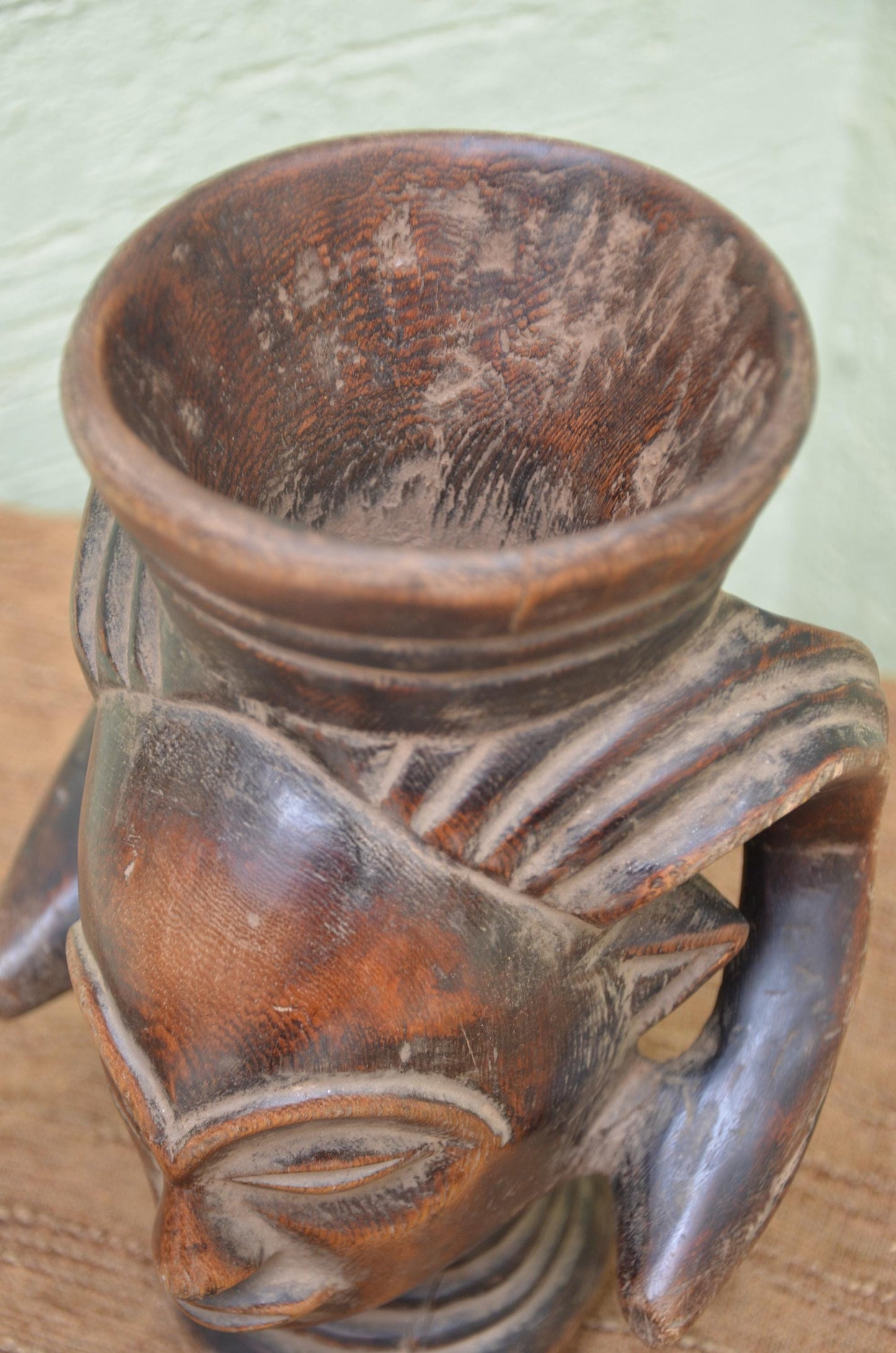 Authentic Kuba Prestige Palm Wine Cup | Royal Congolese Art