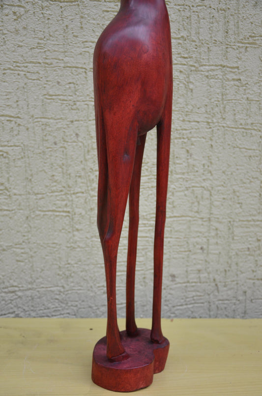 Monumental African Wooden Giraffe Sculpture | Wildlife Art