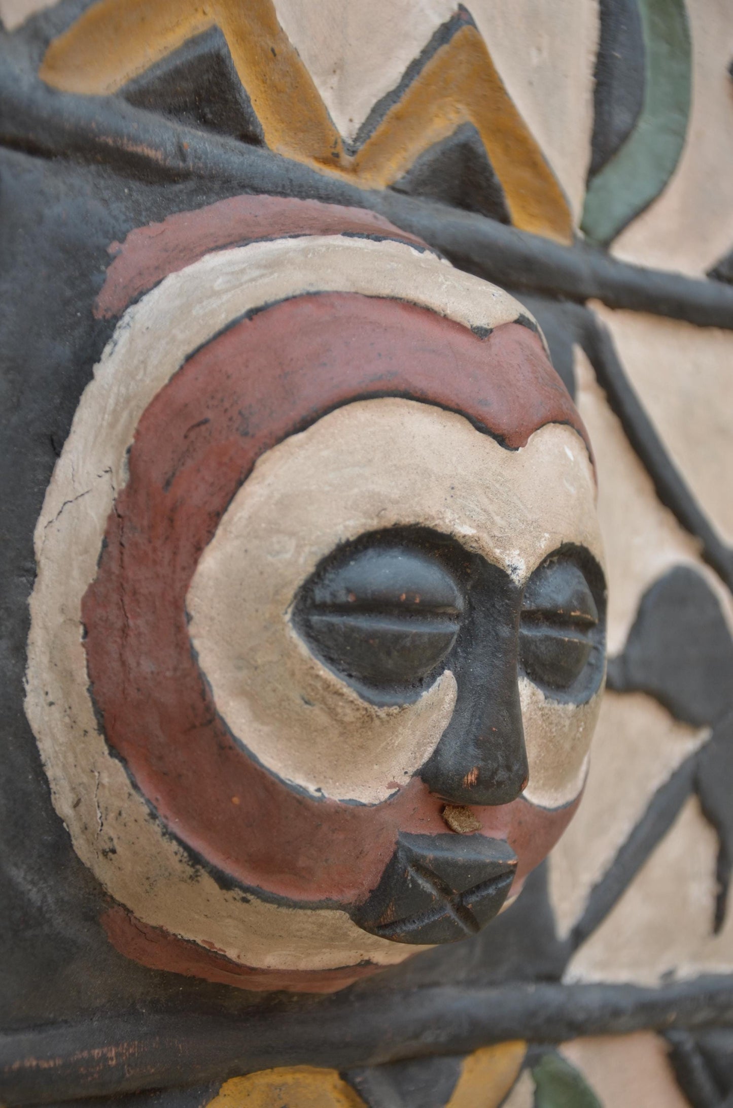 Authentic African Multi-Mask Wall Panel | Tribal Totem Art