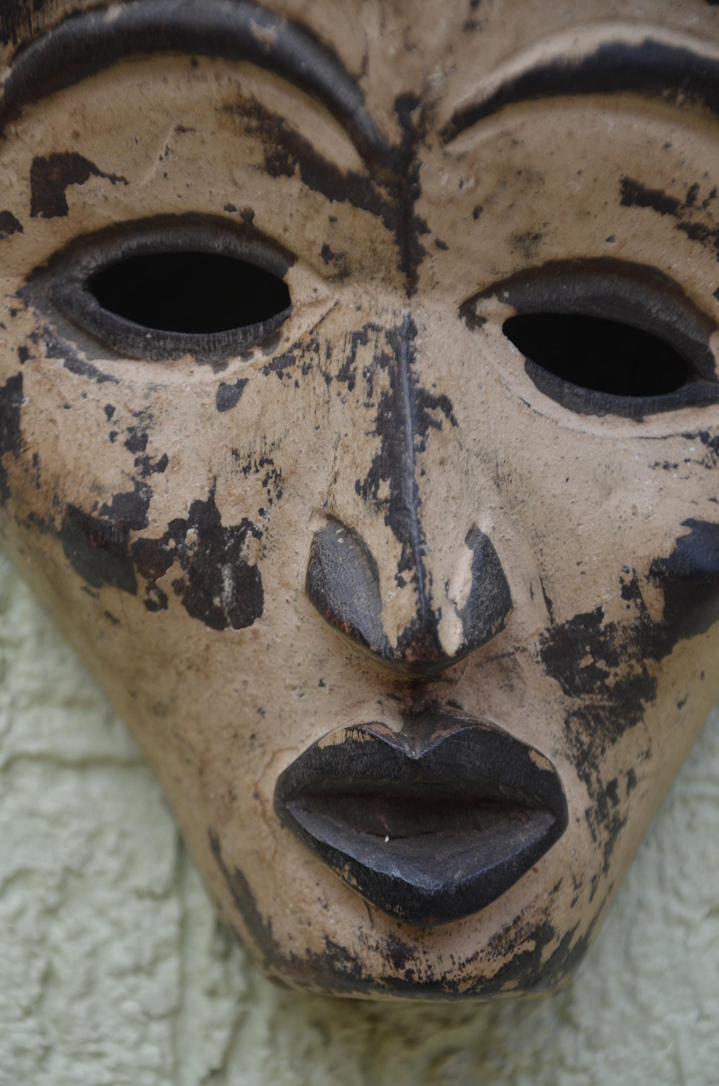 Lega Tribal Mask | Authentic DRC Hand-Carved Wooden Wall Art, Ethnic Decor