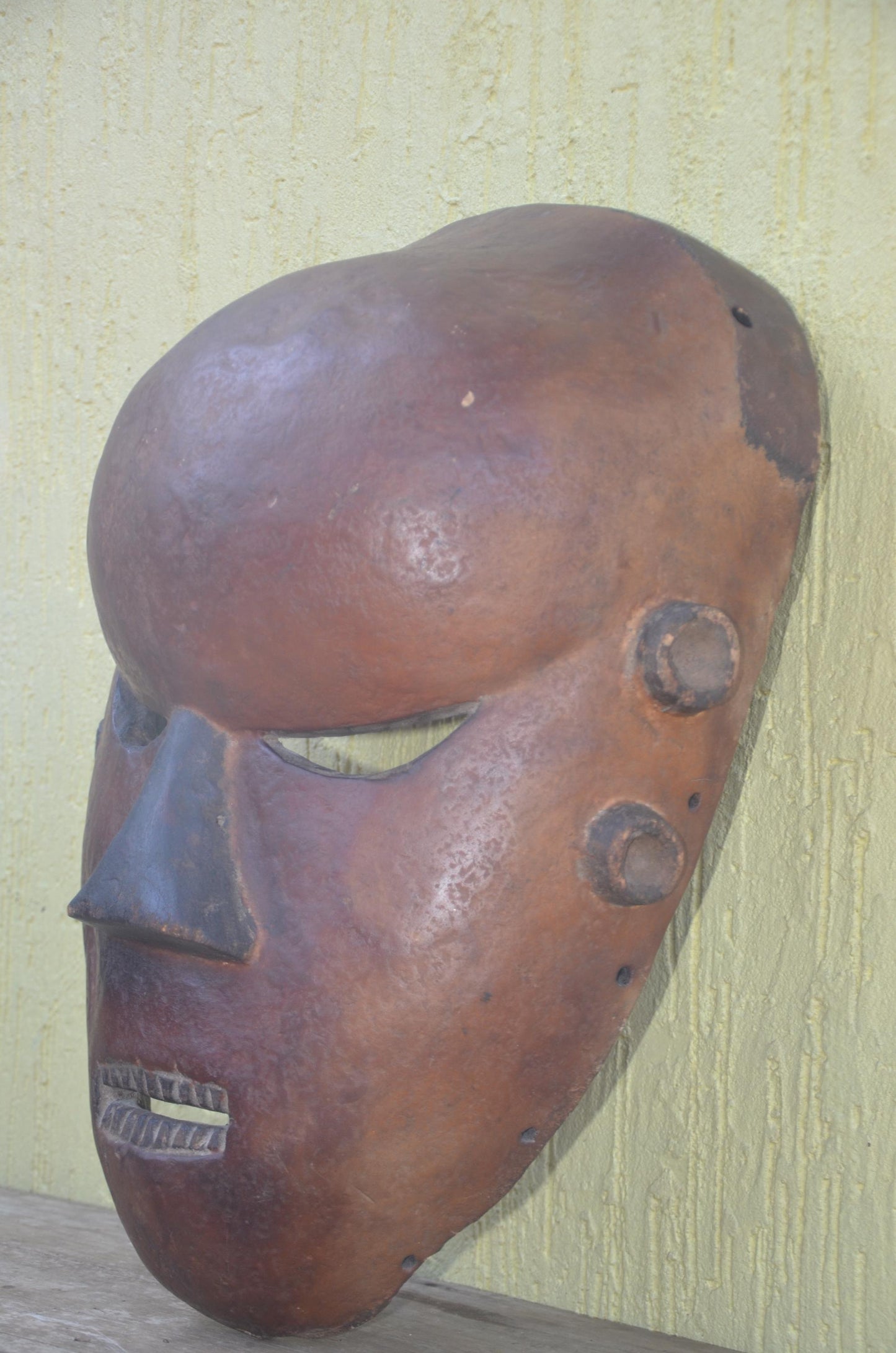 Dagara African Mask – 26" Hand-Carved Wood Tribal Mask – Burkina Faso Art.