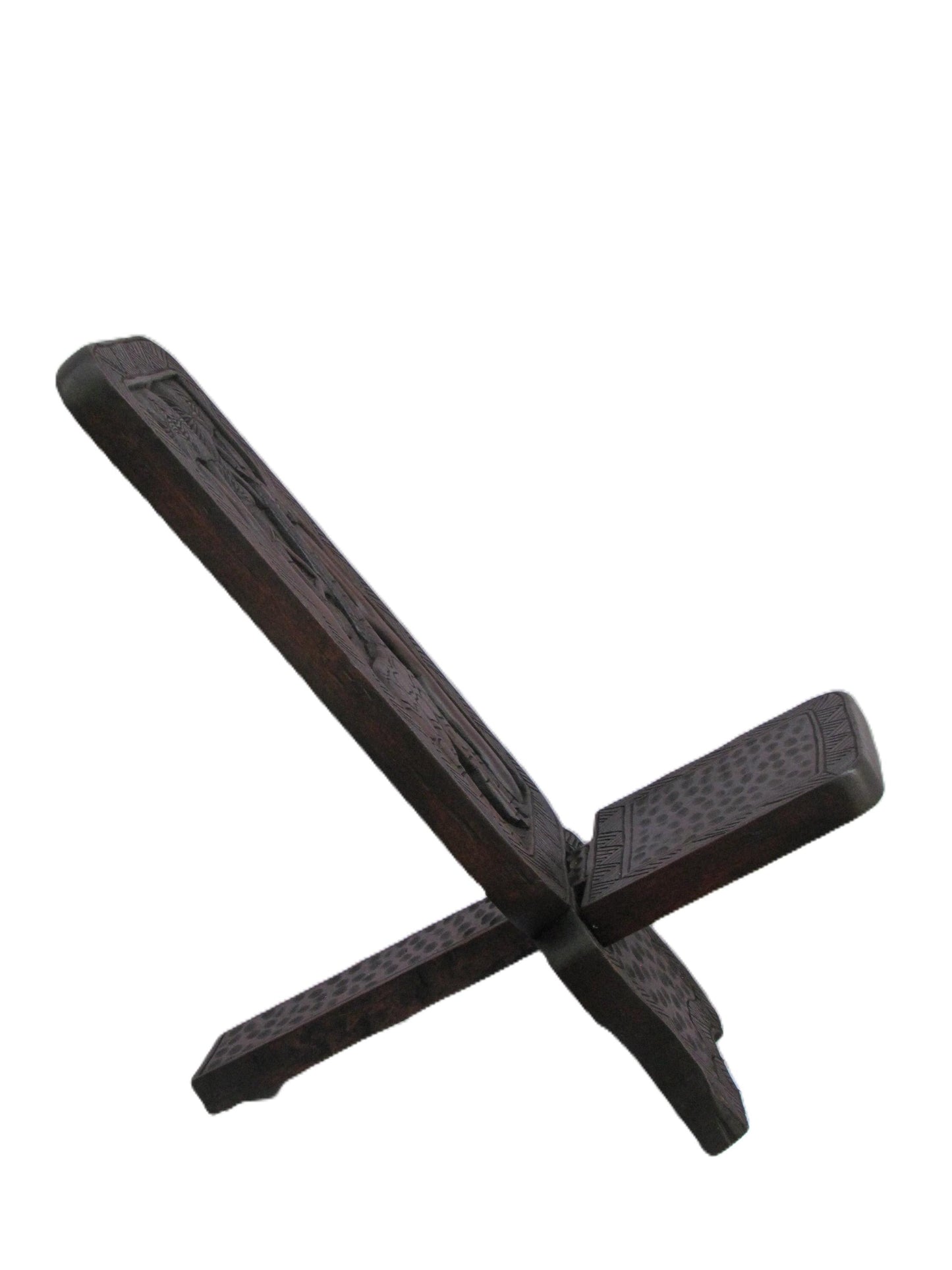 Fauteuil Kongo Tribe – Mobilier africain vintage sculpté à la main de RDC – Siège d'accouchement et de relaxation en bois