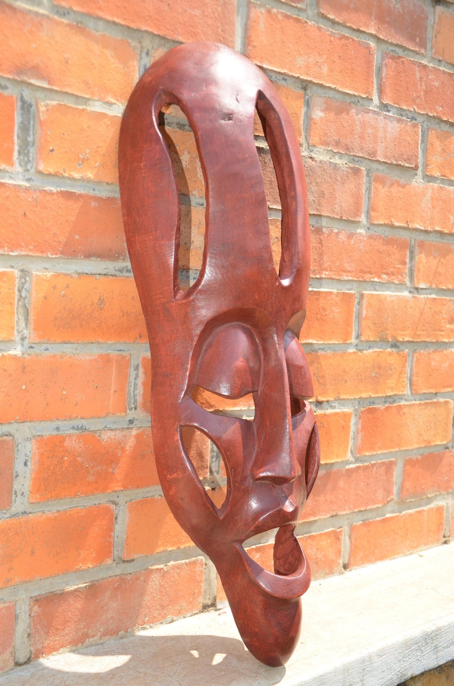 Authentic Large Rwandan Decorative Wall Mask | East African Art