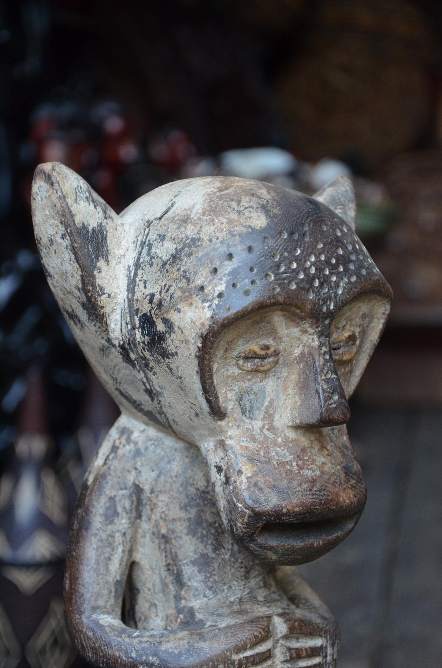 Authentic Hemba Style Statue | Chimpanzee Power Figure | Tribal Wood Art
