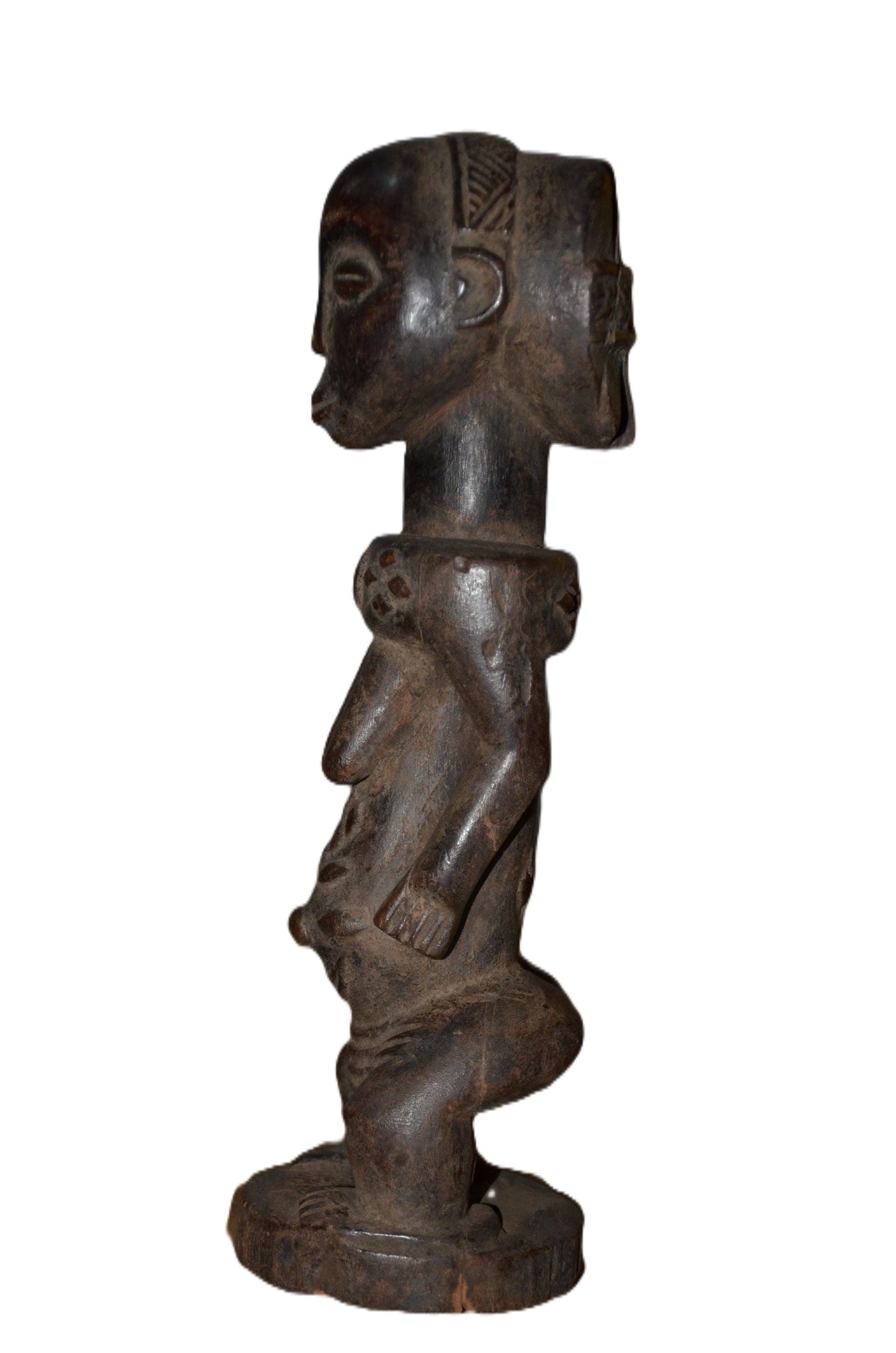 Authentic Luba Statue | Female Ancestral Figure | Congolese Tribal Art