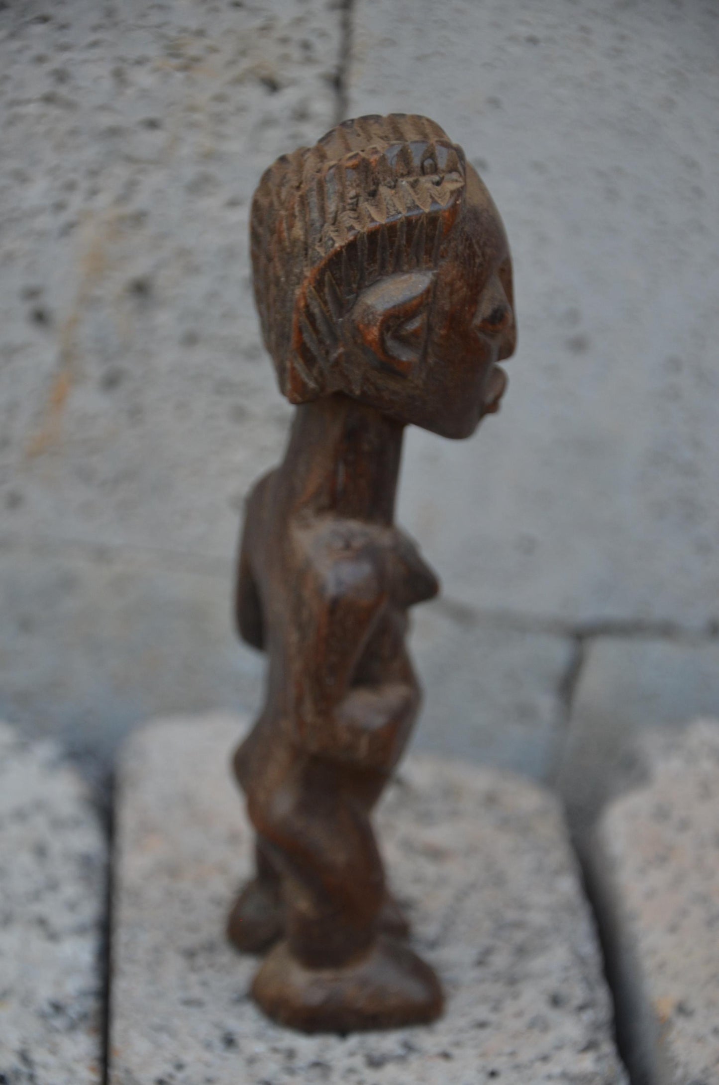 Authentic Chokwe Female Ancestor Figure | Angolan Tribal Art