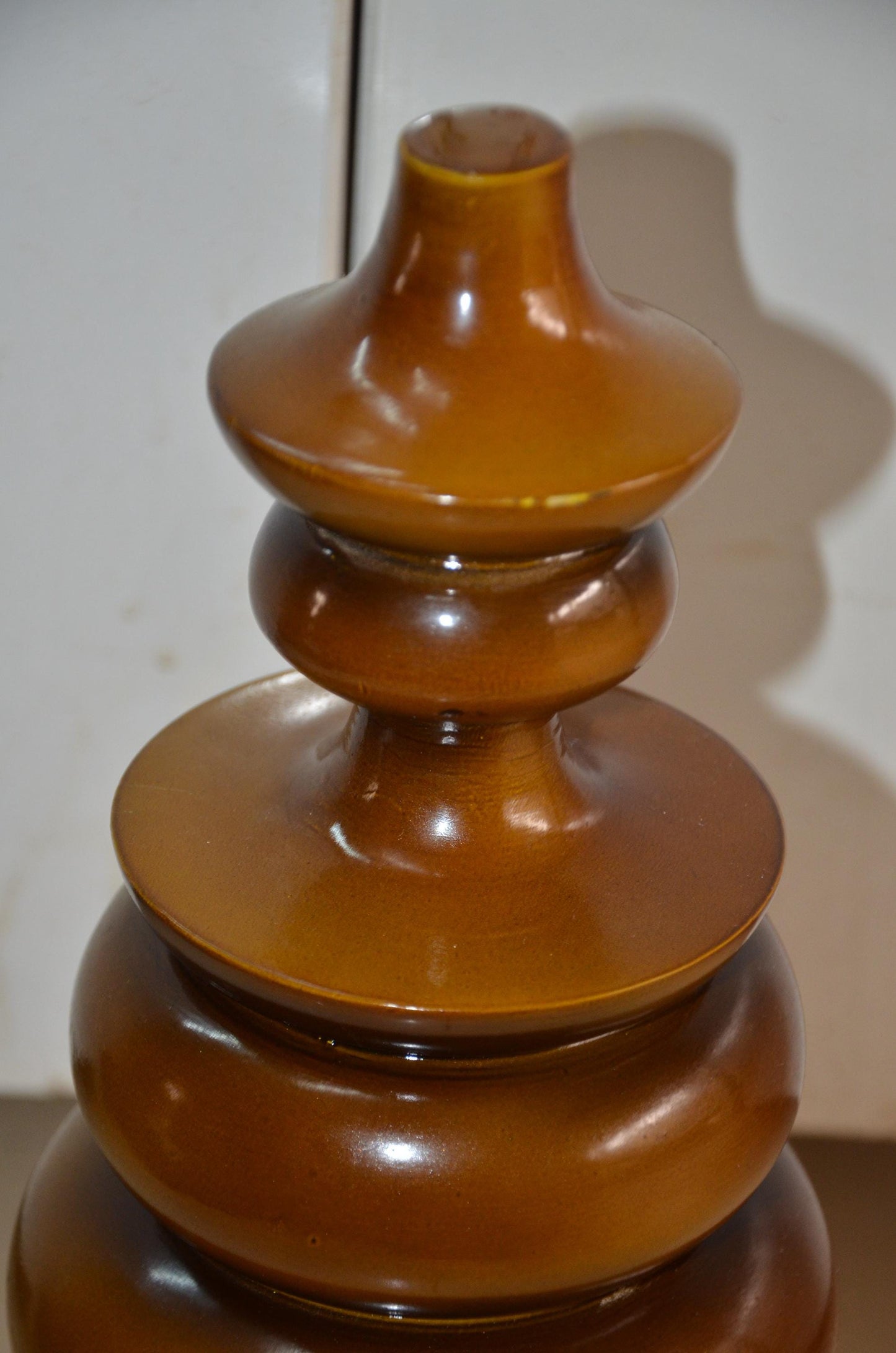 Authentic Venini Deco Glass Vase | Murano Italy Amber Topaz Fluted Vessel