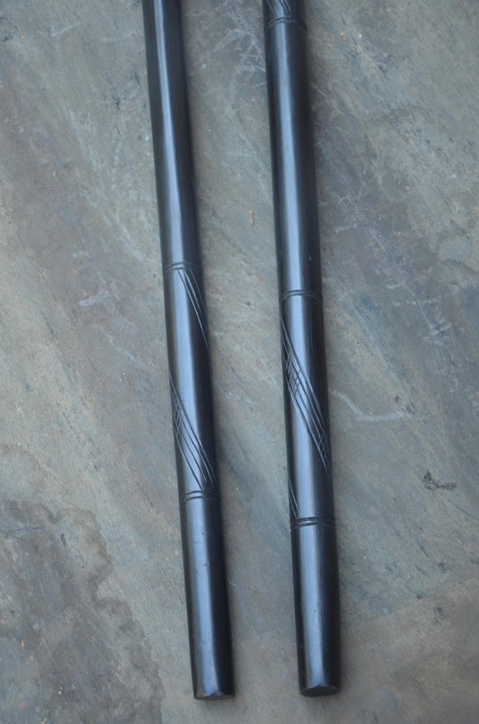 Hand-Carved African Walking Cane | Artisanal Wooden Staff | Tribal Wood Art