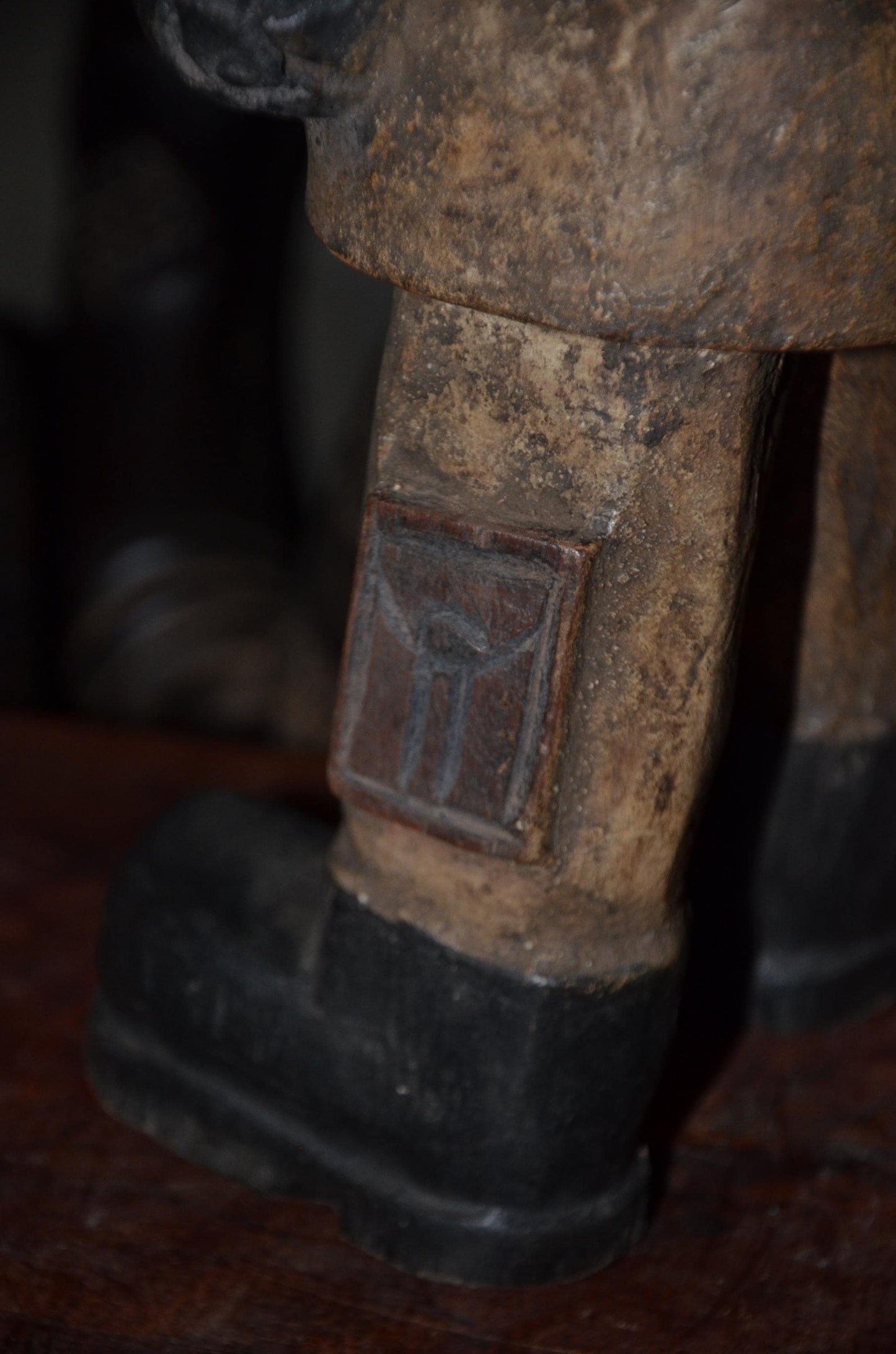 Colonial Era Wood Statue | Tax Collector Figure | Congolese Tribal Art