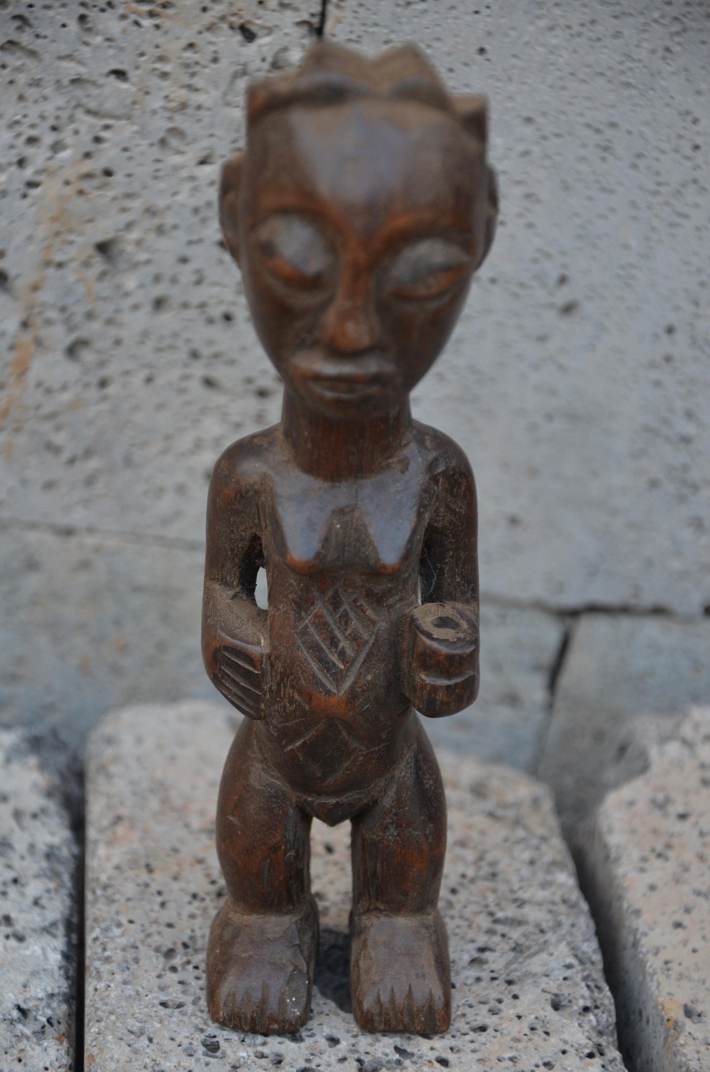 Authentic Chokwe Female Ancestor Figure | Angolan Tribal Art