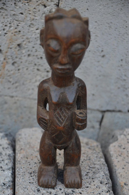Authentic Chokwe Female Ancestor Figure | Angolan Tribal Art