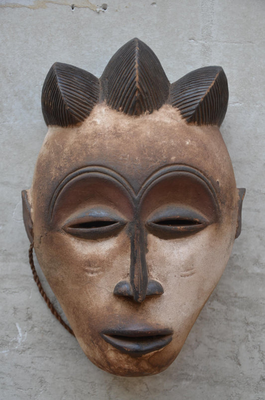 Luba Mask – 12" Hand-Carved Wood Wall Art – Congo Tribal Home Decor
