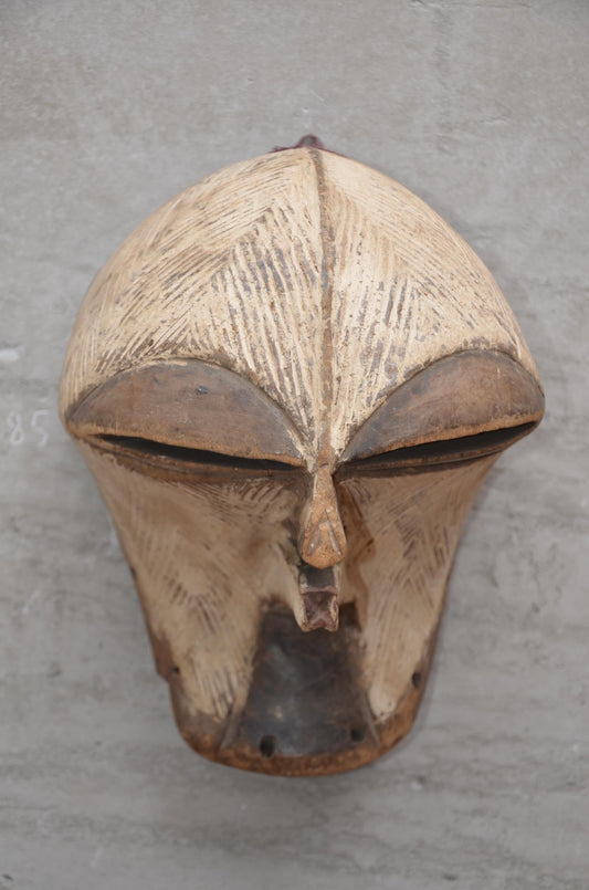 Authentic Female Songye Kifwebe Mask | Congo Tribal Art | Rounded