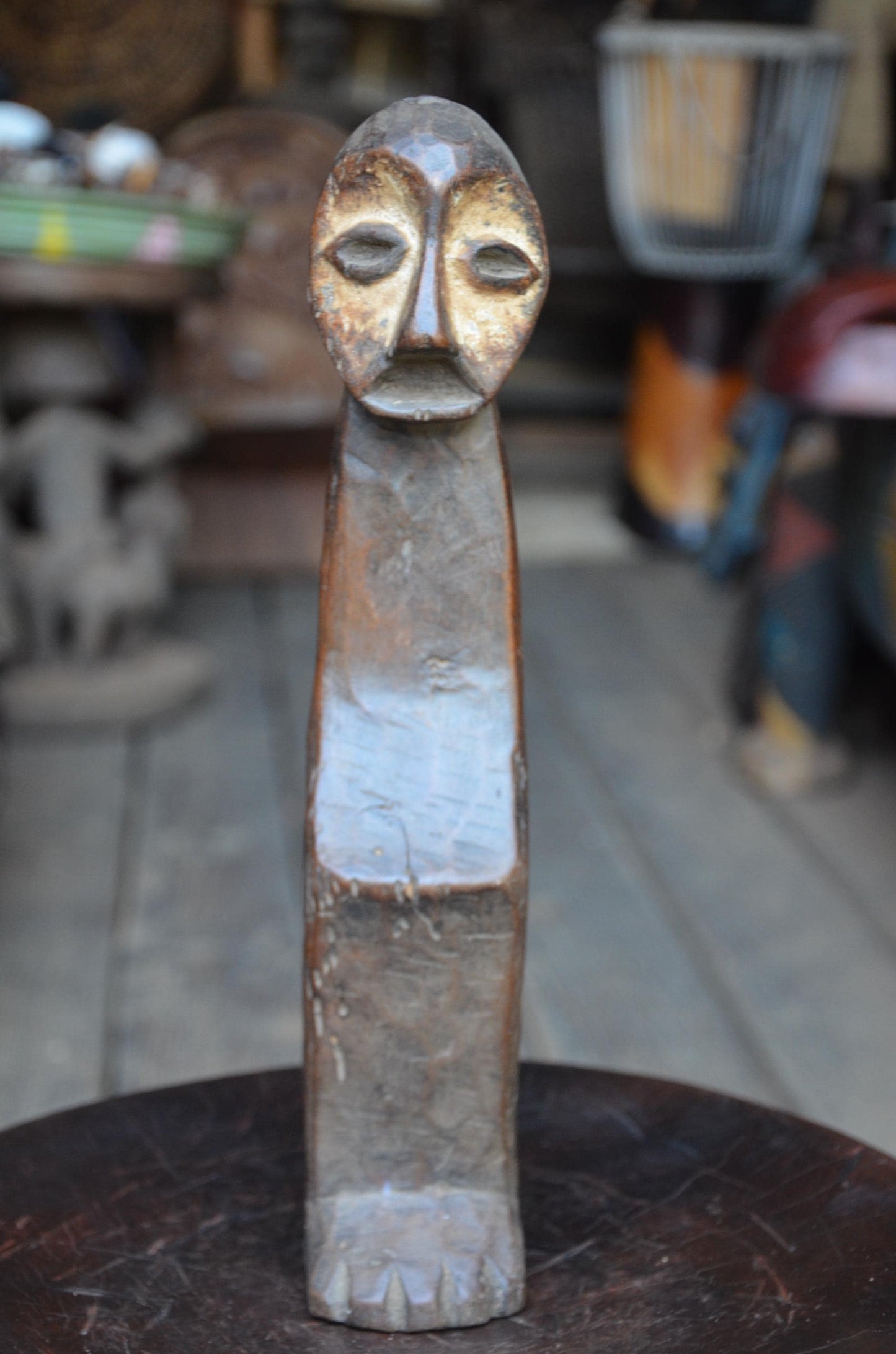 Authentic Lega Abstract Figure | Minimalist African Wood Sculpture