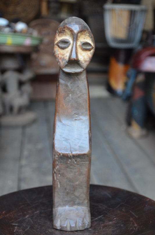 Authentic Lega Abstract Figure | Minimalist African Wood Sculpture