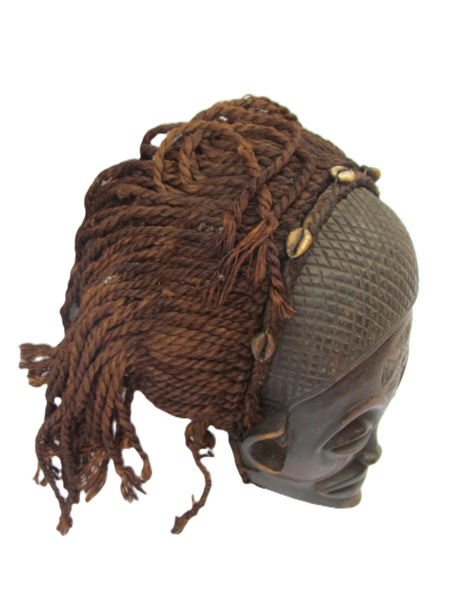 Rare Old African Mwana Pwo Luena mask from the Chokwe - Angola.