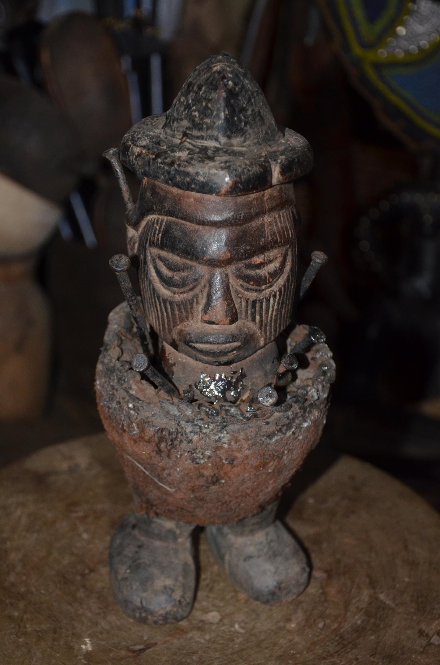 Kongo Nkisi Nkondi | Authentic Nail Fetish Statue | Congolese Spiritual Art