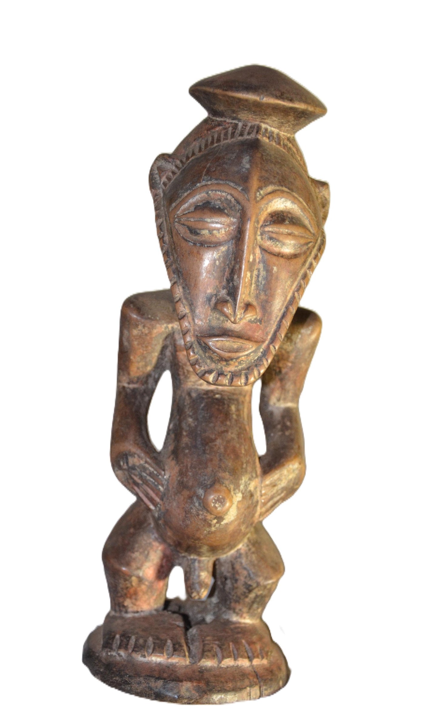 Authentic Lega Statue | Congolese Tribal Art | Hand-Carved Wood Sculpture