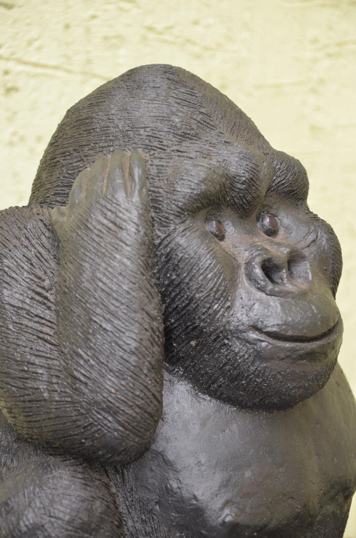 Handcrafted Clay Sculpture | Seated Gorilla