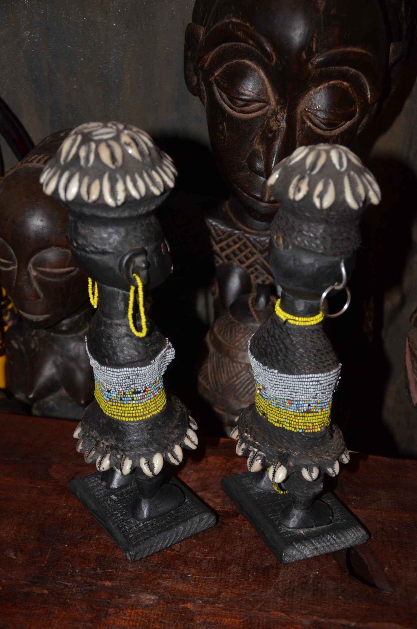 Authentic Namji Beaded Fertility Doll | Cameroonian Tribal Art