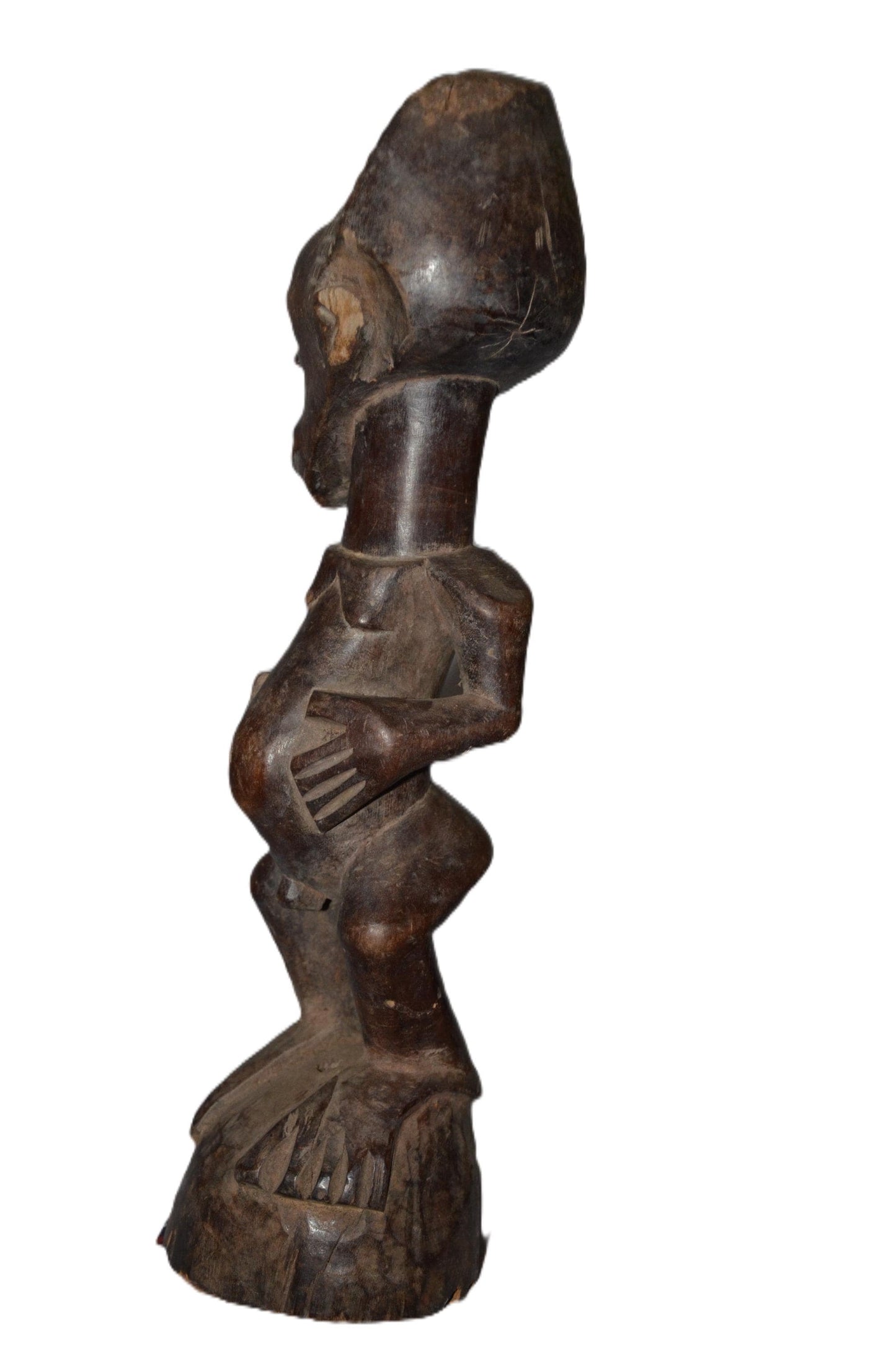 Authentic Lega Statue | Congolese Tribal Art | Hand-Carved Wood Sculpture