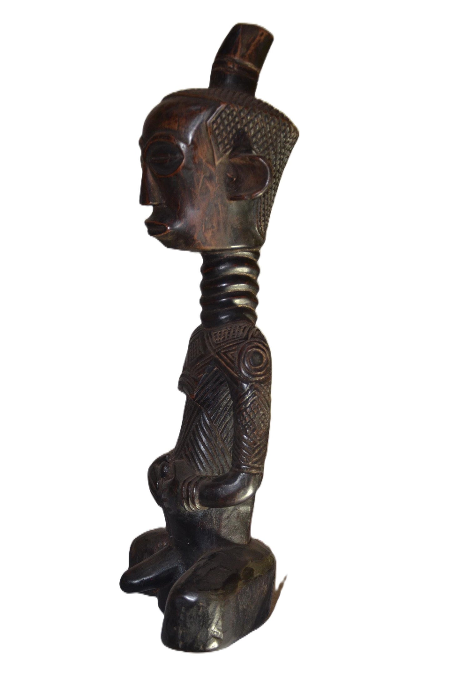 Authentic Ndeketse Statue | Male Tribal Figure | Hand-Carved Wood Art