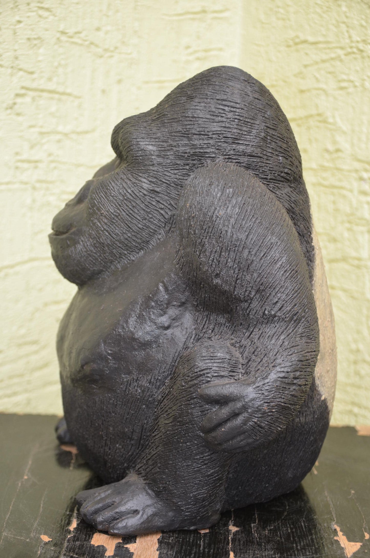 Handcrafted Clay Sculpture | Seated Gorilla
