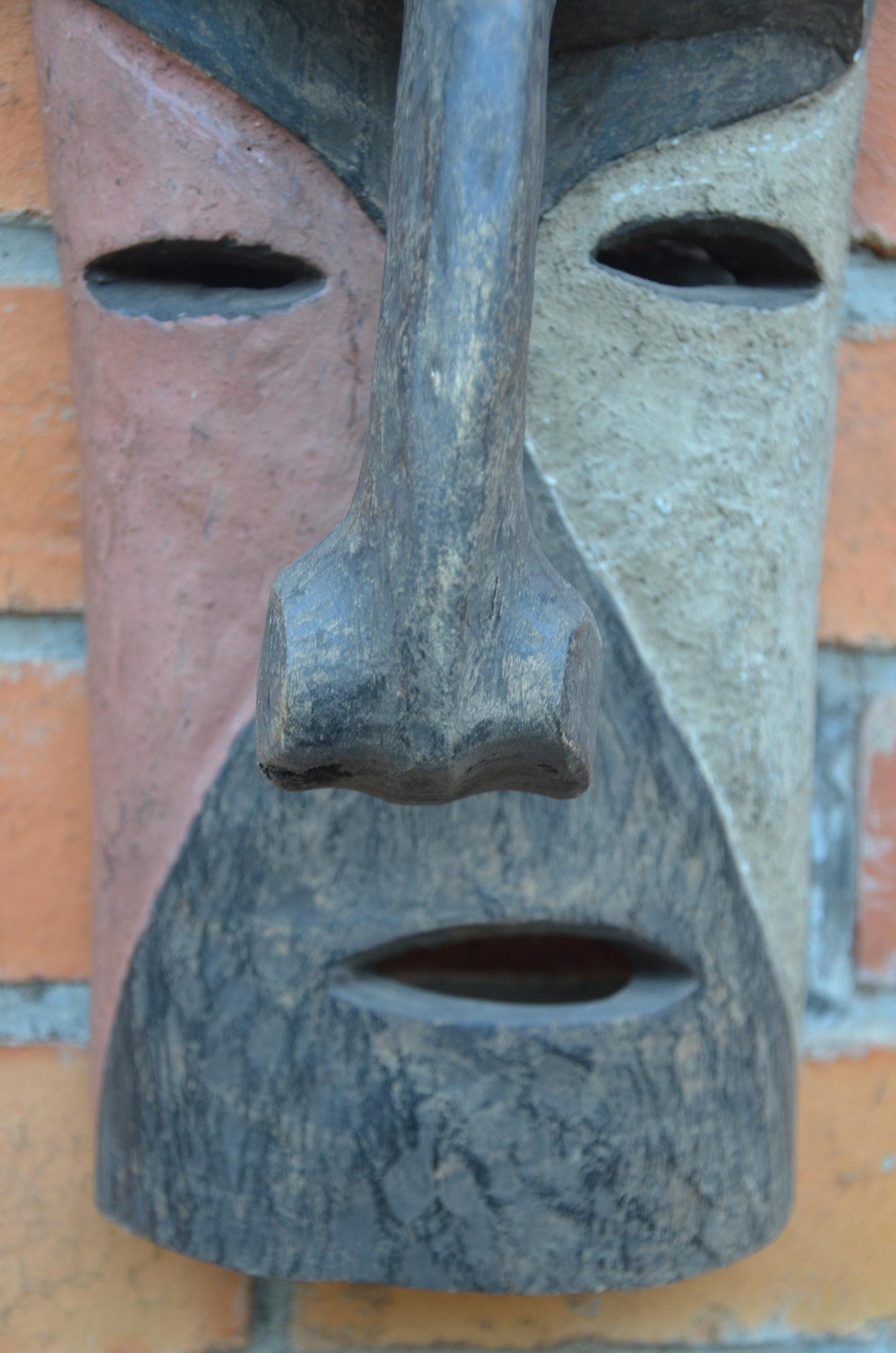 Pende Tribal Mask | Hand-Carved DRC Wooden Wall Art, Ethnic Initiation Carving