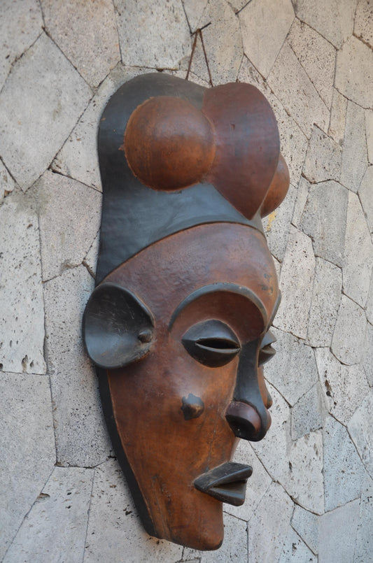 Authentic Guro-Style Mask | Large Ivorian Tribal Wall Art
