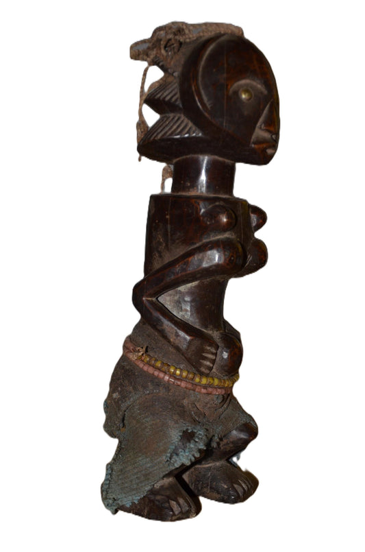 Authentic Ndekese Statue | Congolese Tribal Art | Hand-Carved Wood Sculpture