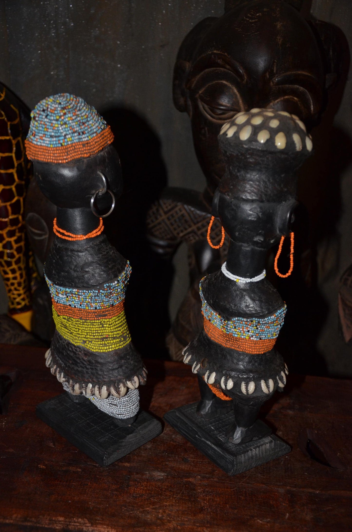 Authentic Namji Beaded Fertility Doll | Cameroonian Tribal Art