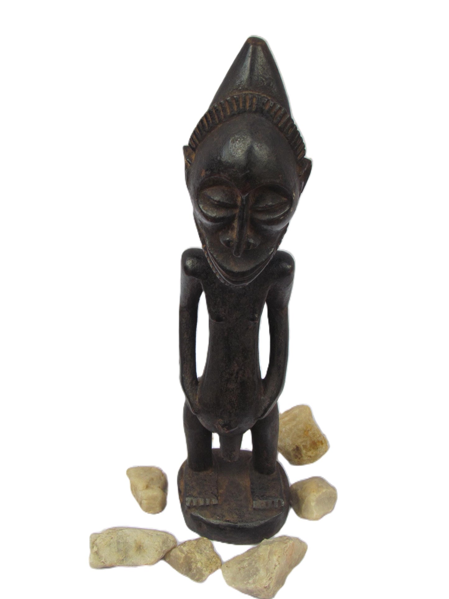 Figure d'ancêtre masculin Hemba – Sculpture tribale Singiti – Art africain sculpté à la main du Congo belge (RDC)