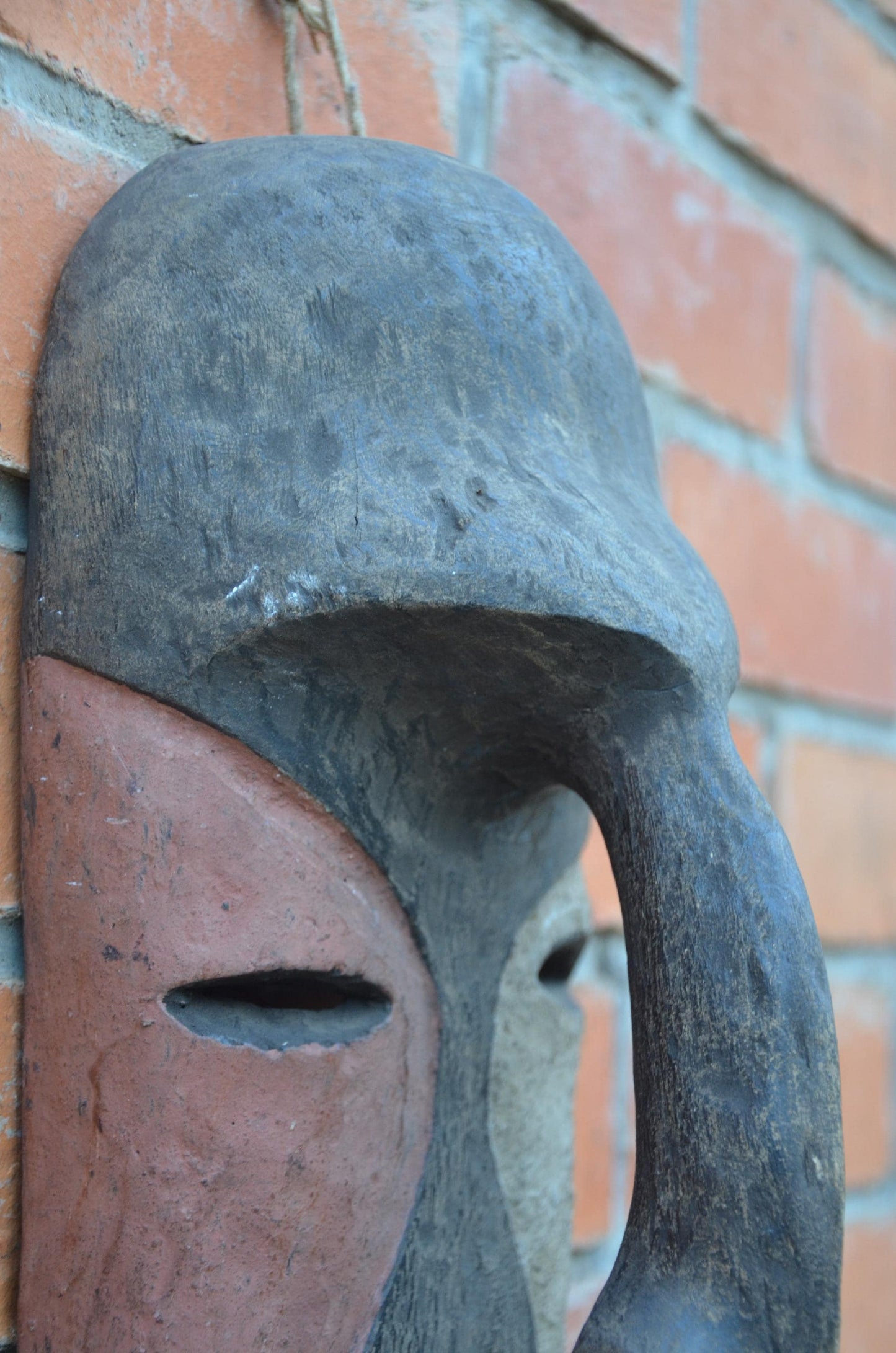 Pende Tribal Mask | Hand-Carved DRC Wooden Wall Art, Ethnic Initiation Carving