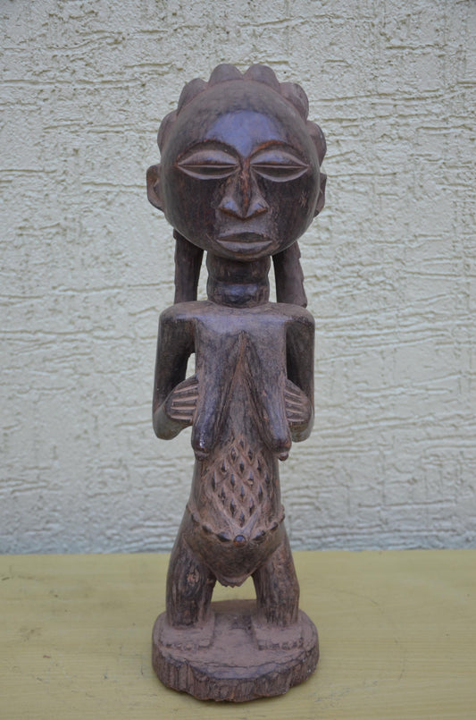 Luba Hemba Female Wooden Figure | DRC Ethnographic Art