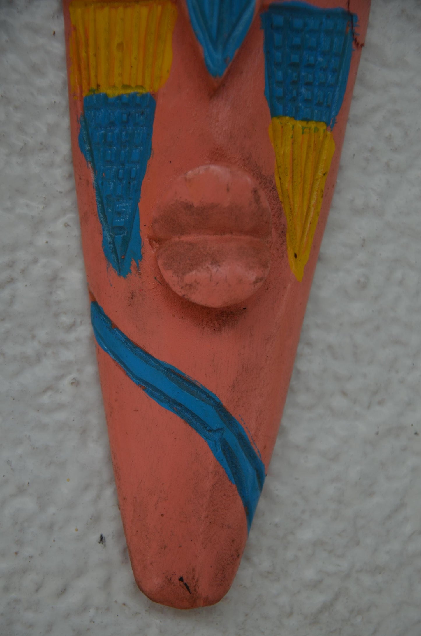 Hand-Carved Nyiginya Kingdom Peach Wooden Facemask Couple | African Tribal Wall Art Decor