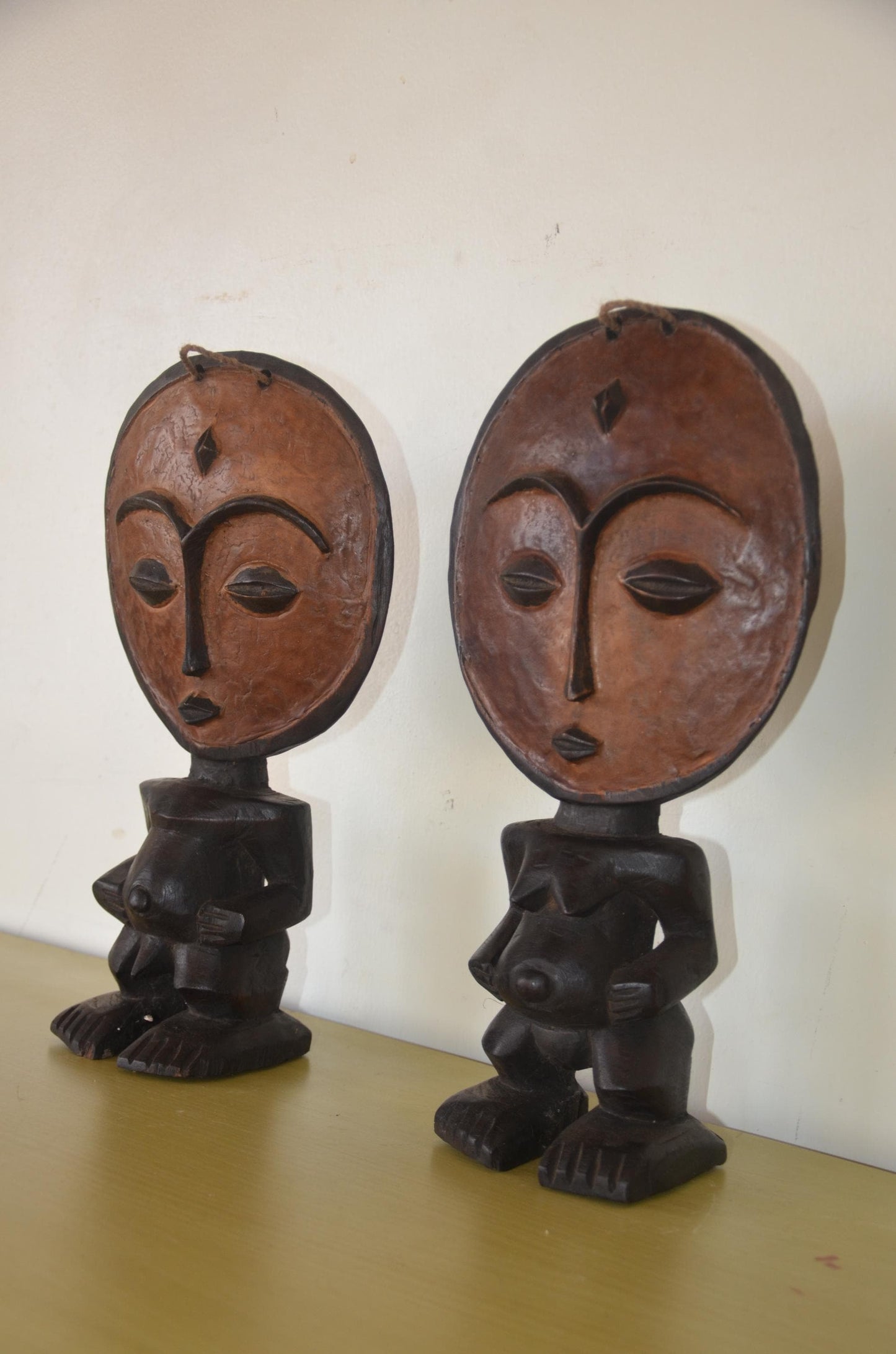 Ashanti Akua'ba Statue – 17" Hand-Carved Wood – Ghana Fertility Ritual Art