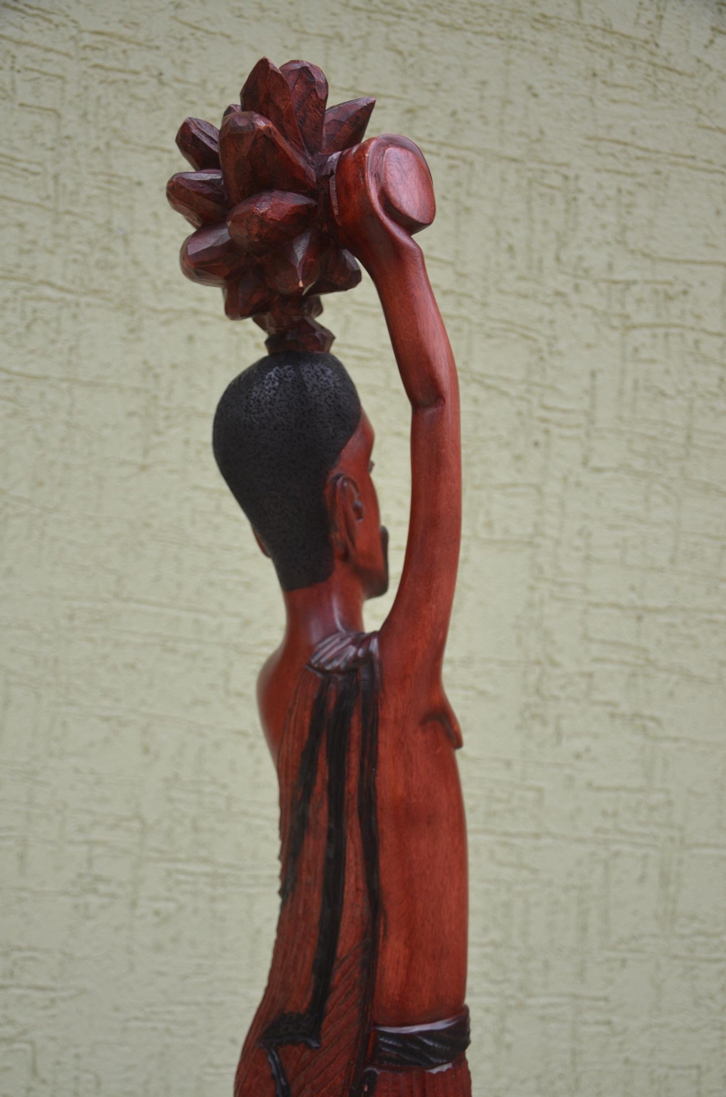 Monumental African Male Harvester Wooden Sculpture | Tribal Art