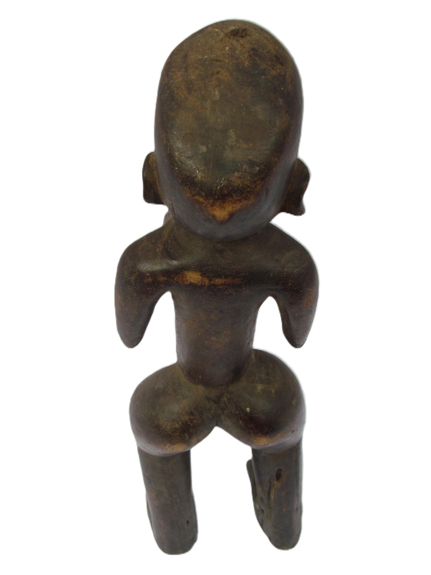 Antique Makonde Statue – 18" Hand-Carved Wood Sculpture – Tanzanian Mother Art